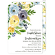 Yellow and Blue Corner Flowers Invitations Image 7 of 7
